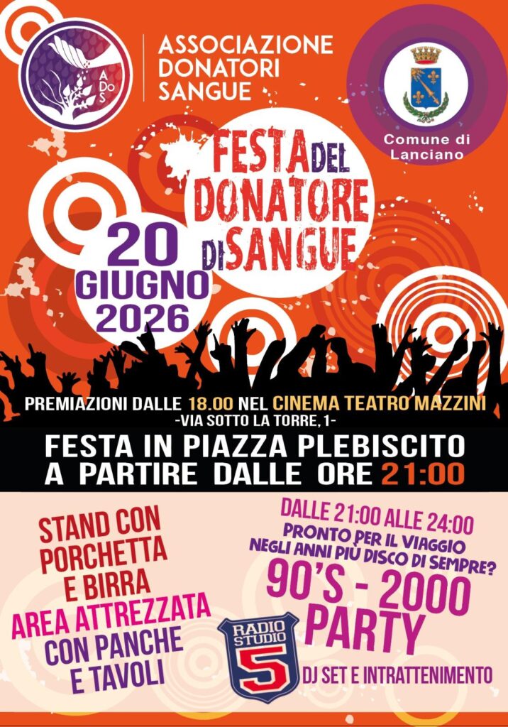 Locandina Festa del Donatore 2026